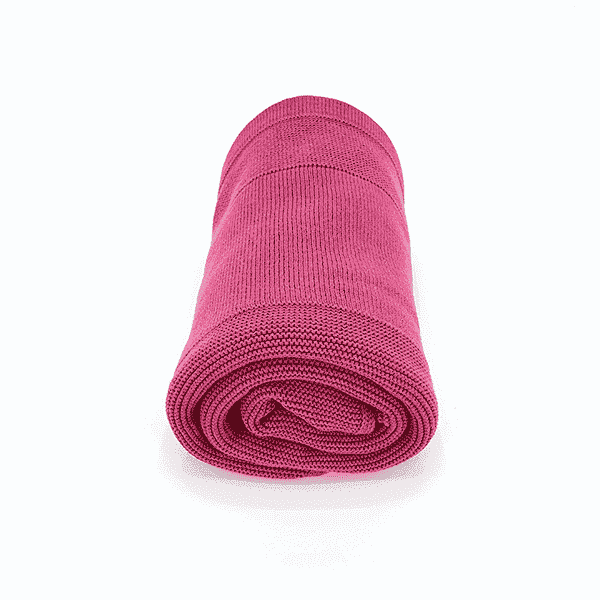 Magenta Embroidered Name Blanket