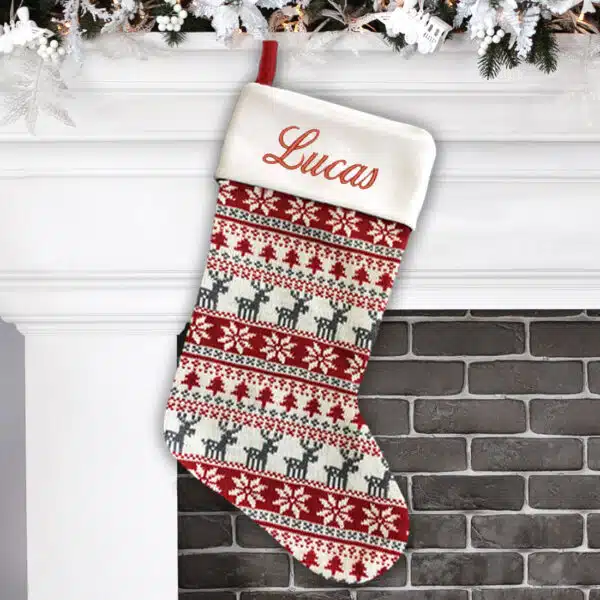 Mixed Pattern Christmas Stocking