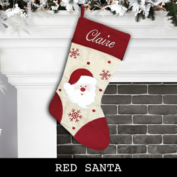 Red Santa Christmas Stocking