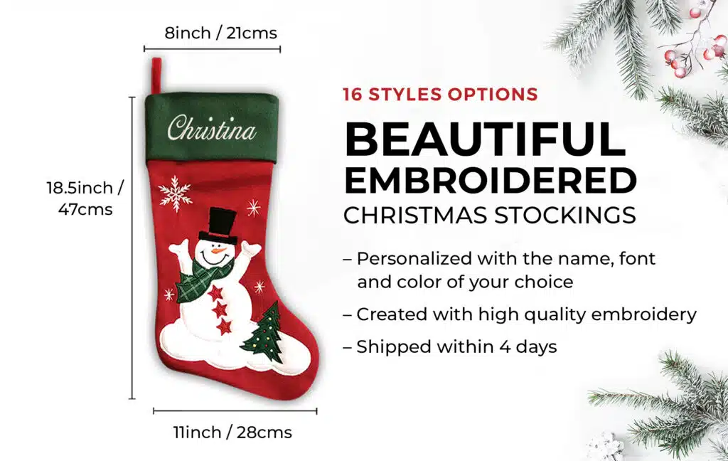Traditional Dog Christmas Stocking