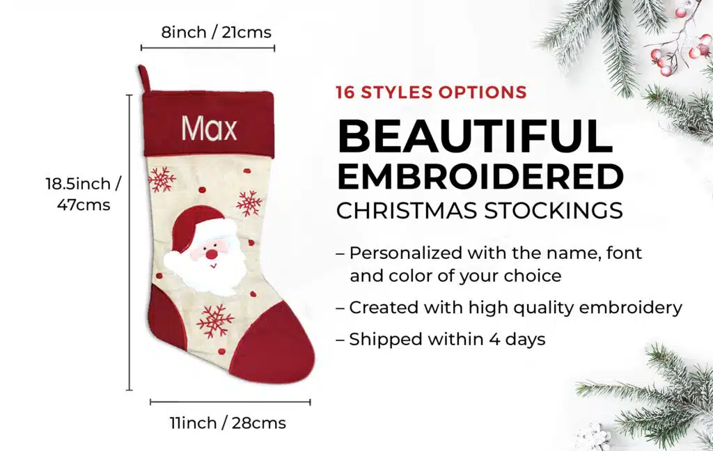 Red Santa Christmas Stocking