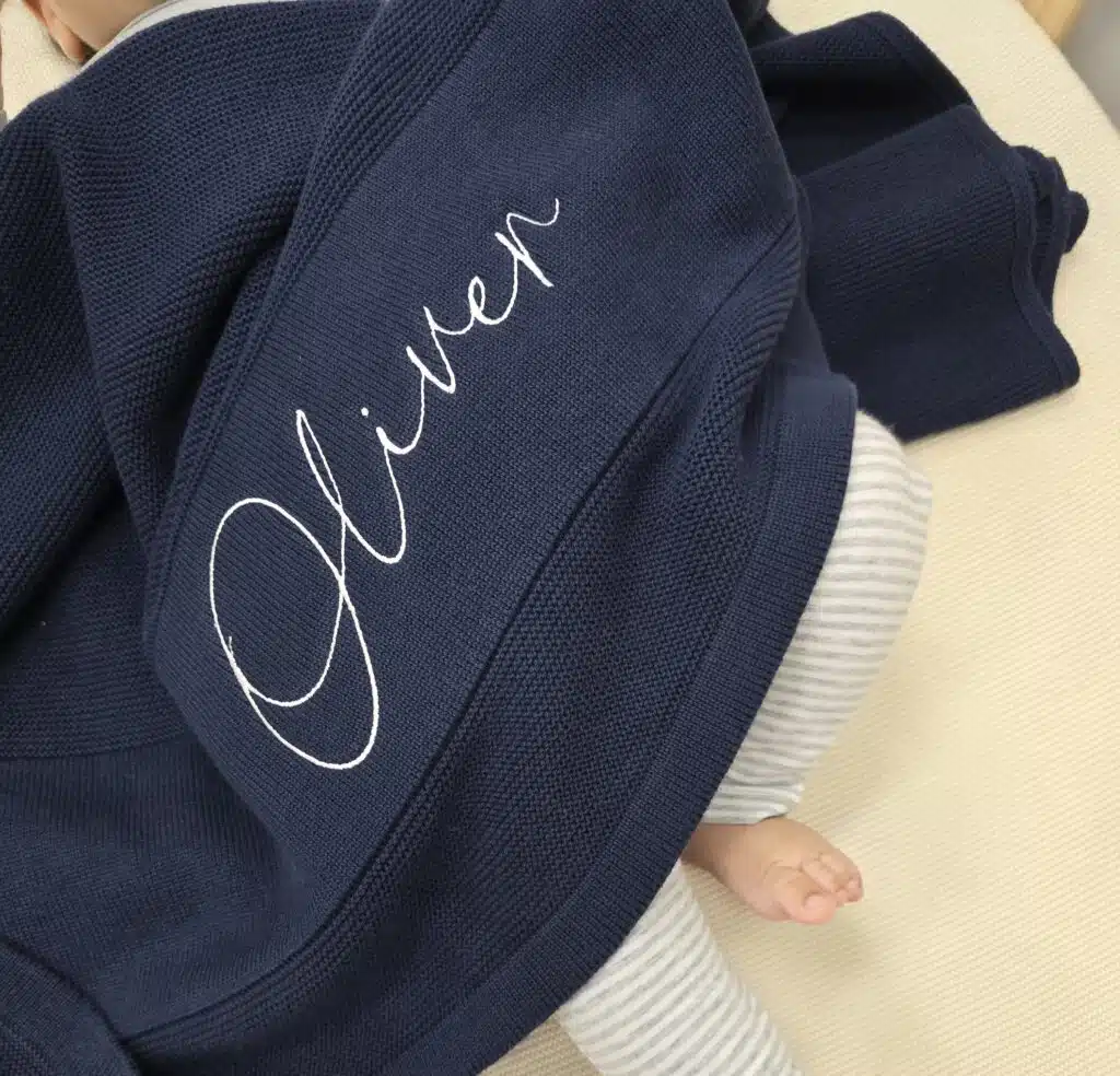 Navy Baby Blanket