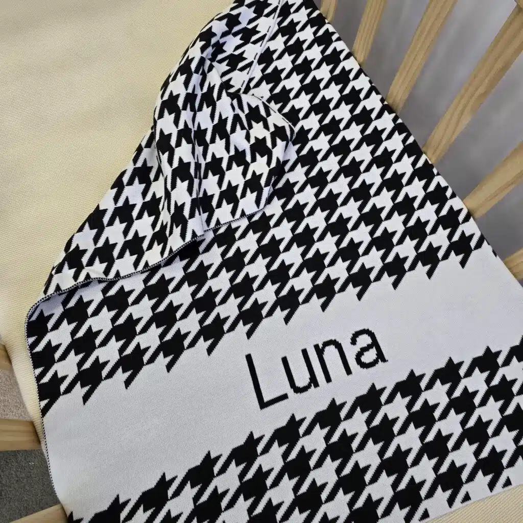Custom Houndstooth Blanket