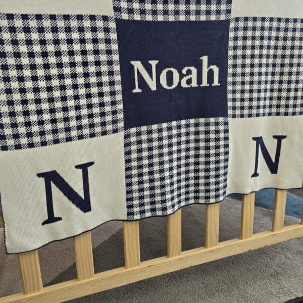 Custom Signature Gingham Blanket front