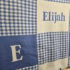Custom Signature Gingham Blanket light blue front view