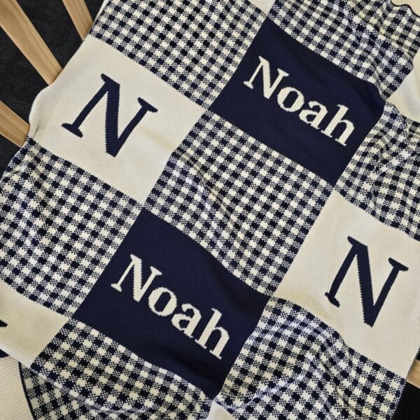 Personalised Gingham Blanket