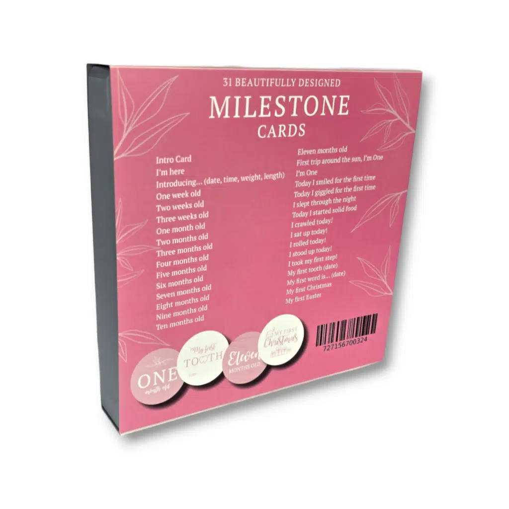 Pink Milestone Cards