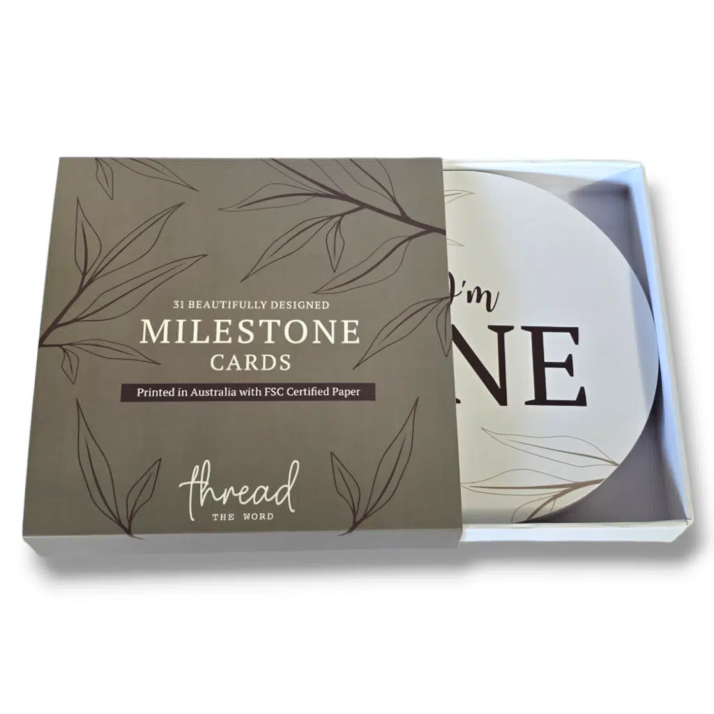 Beige Milestone Cards