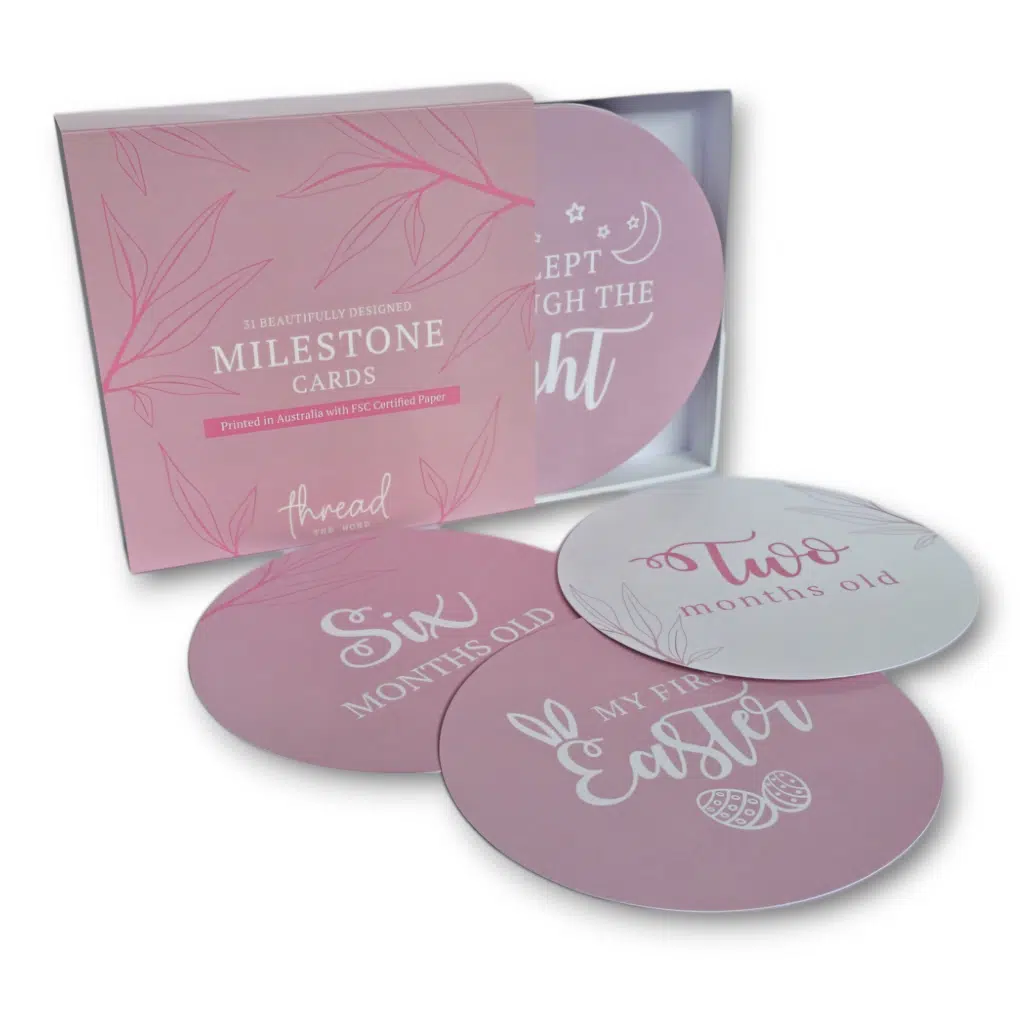 Pink Milestone Cards