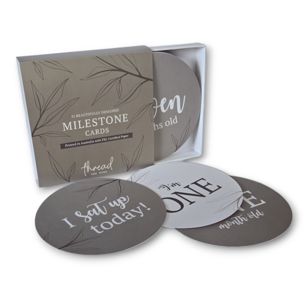 Beige Milestone Cards