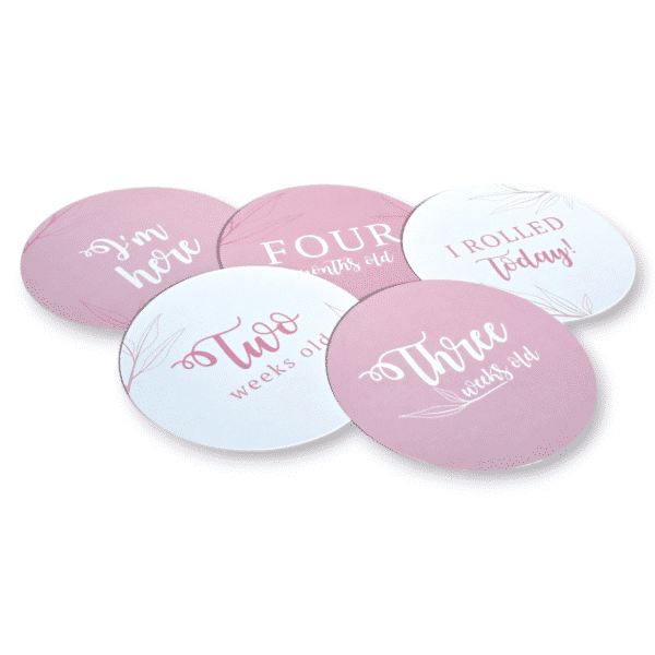 Pink Milestone Cards