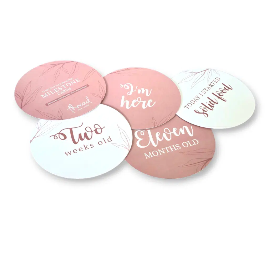 Blush Milestone Cards