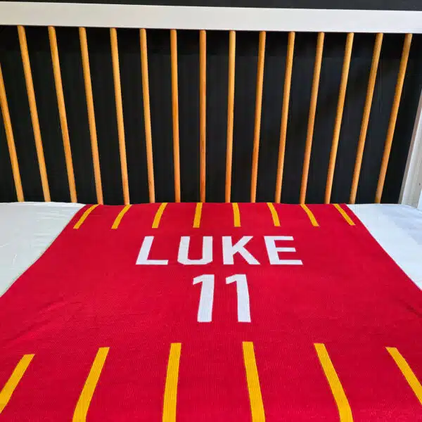Custom Pinstripe Jersey Blanket Custom Pinstripe Jersey Blanket