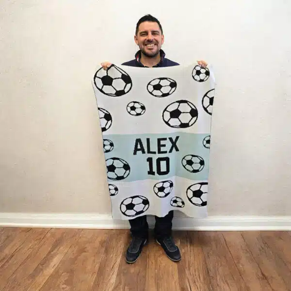 Custom Sports Soccer Ball Blanket Custom Sports Soccer Ball Blanket