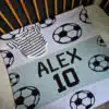 Custom Sports Soccer Ball Blanket