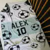 Custom Sports Soccer Ball Blanket
