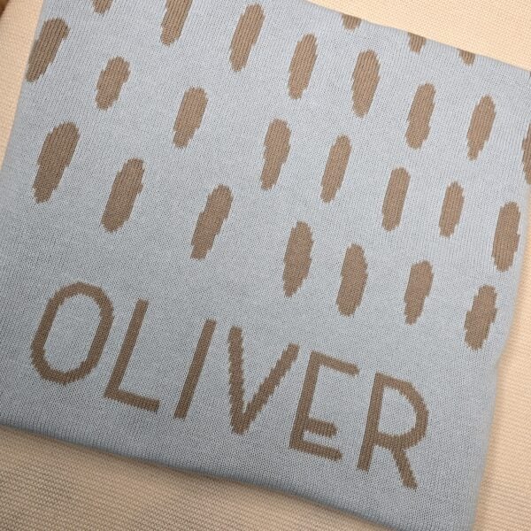 Custom Raindrops Blanket with custom name Oliver