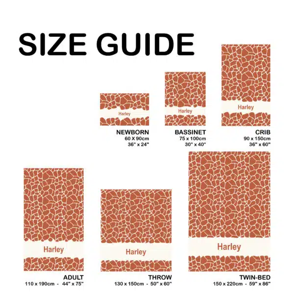 Giraffe Name Blanket Giraffe Name Blanket