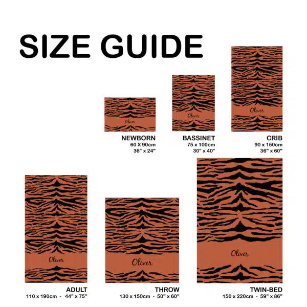 Tiger Name Blanket Tiger Name Blanket