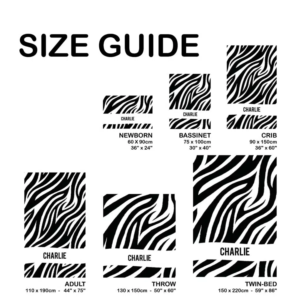 Zebra Name Blanket