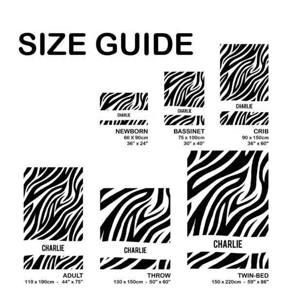 Zebra Name Blanket Zebra Name Blanket