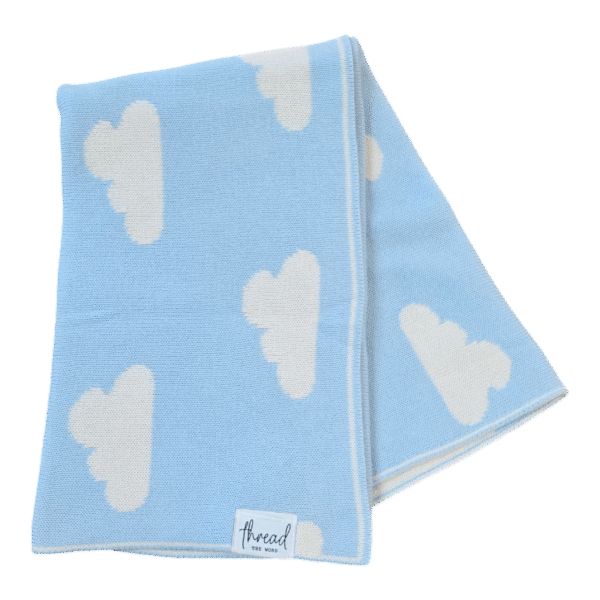 Preemie Blanket - Baby Blue Cloud