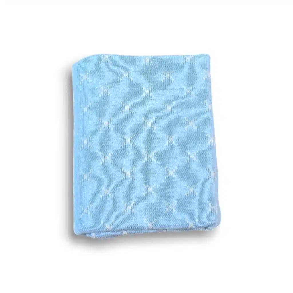 Preemie Blanket - Baby Blue Crosses
