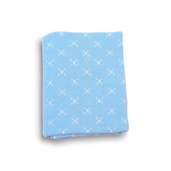 Preemie Blanket - Baby Blue Crosses