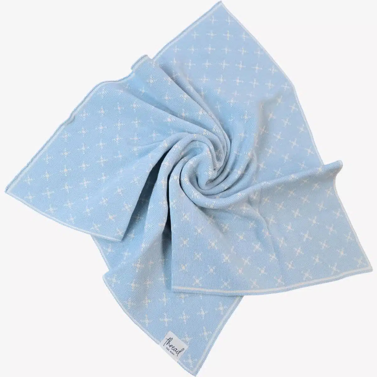 Preemie Blanket – Baby Blue Crosses