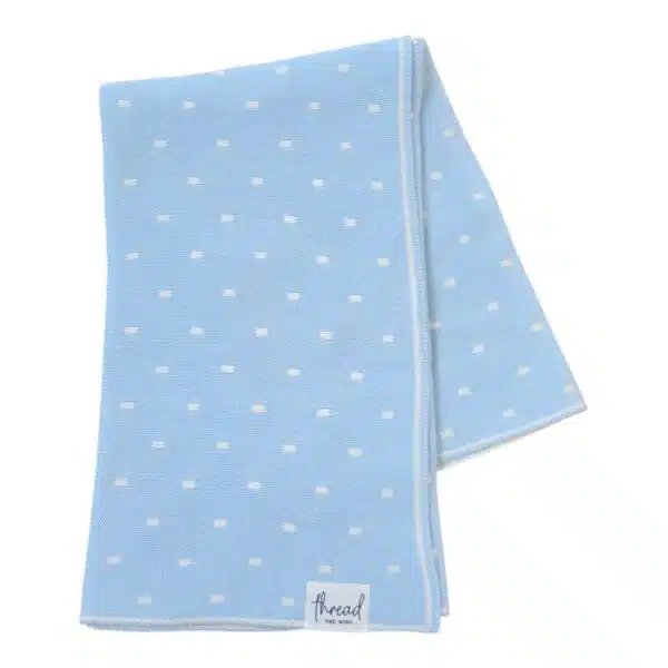 Preemie Blanket - Baby Blue Spots