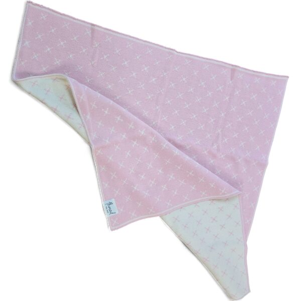Preemie Blanket - Baby Pink Crosses