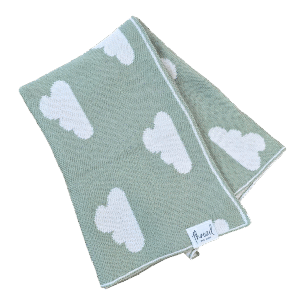 Preemie Blanket - Sage Cloud
