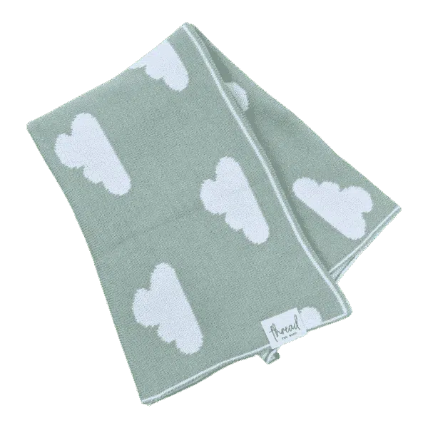 Preemie Blanket - Sage Cloud