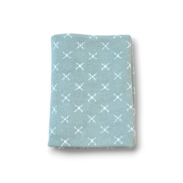 Preemie Blanket - Sage Crosses