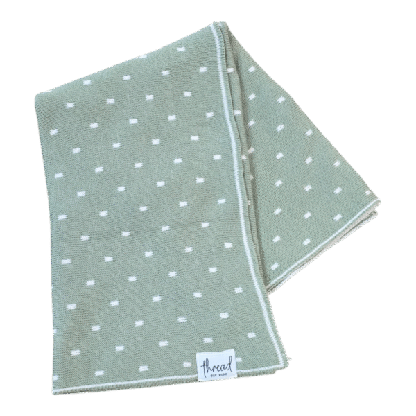 Preemie Blanket - Sage Spots