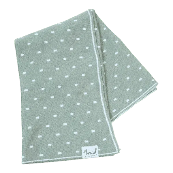 Preemie Blanket - Sage Spots