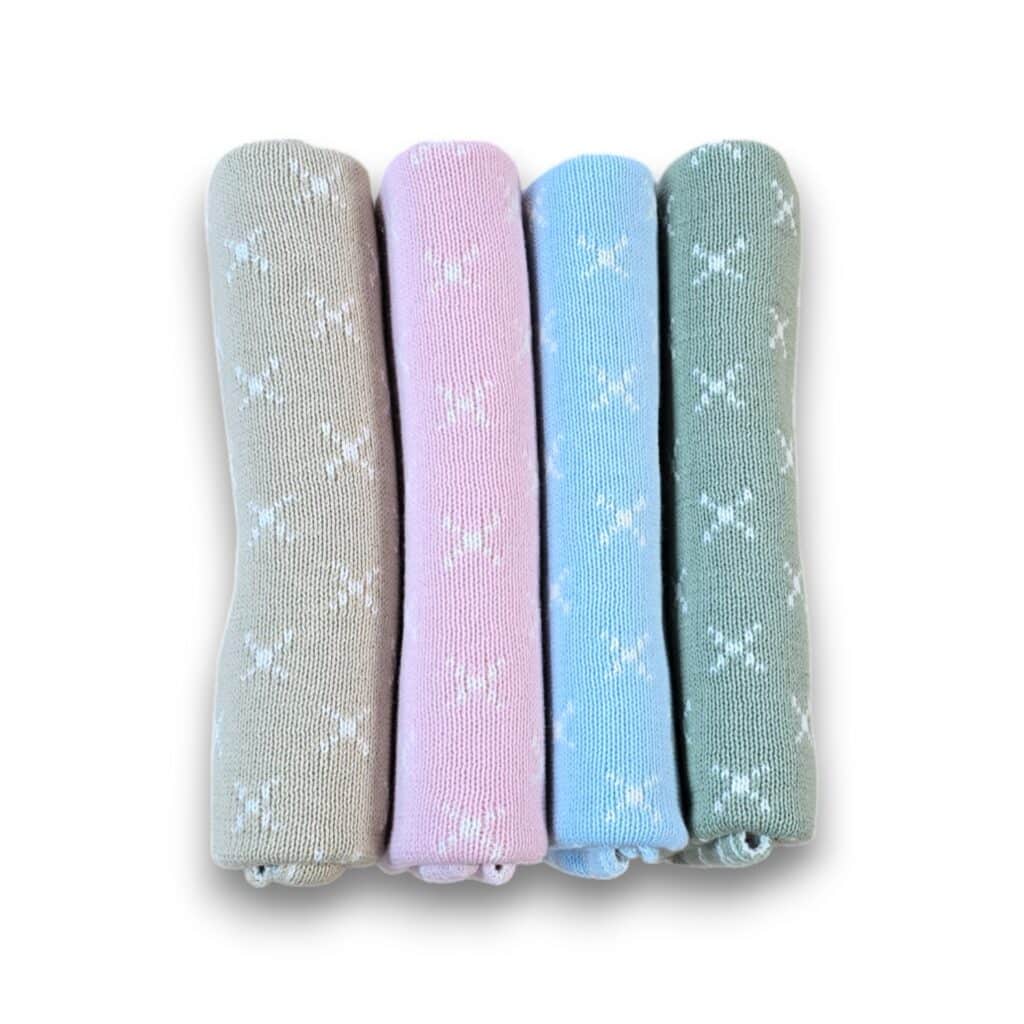 Preemie Blanket - Sage Crosses