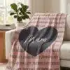 Custom Tiled Heart Blanket