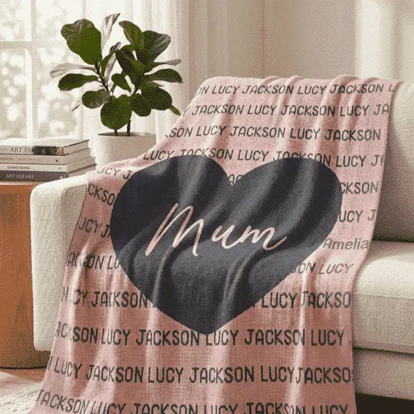 Custom Tiled Heart Blanket Custom Tiled Heart Blanket