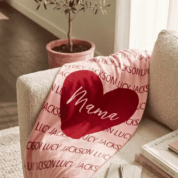 Custom Tiled Heart Blanket Custom Tiled Heart Blanket
