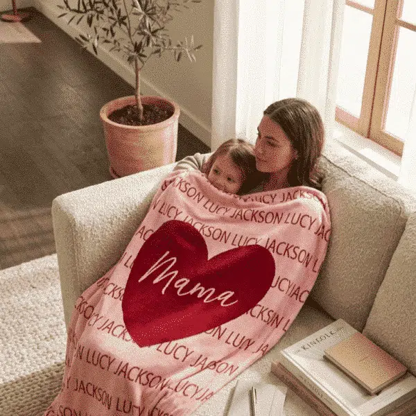Custom Tiled Heart Blanket Custom Tiled Heart Blanket