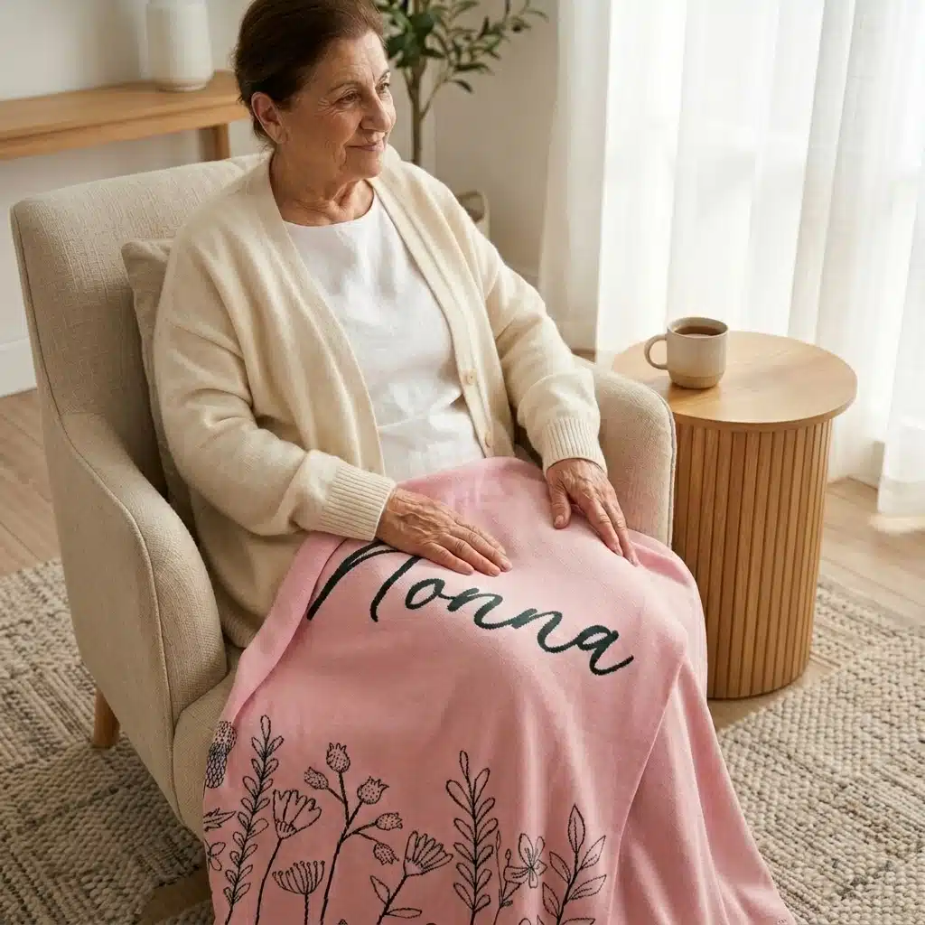 Custom Floral Blanket