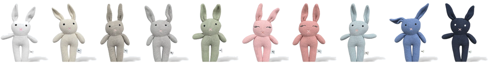 The Knitted Bunny in 10 colors - FREE Gift With Purchase