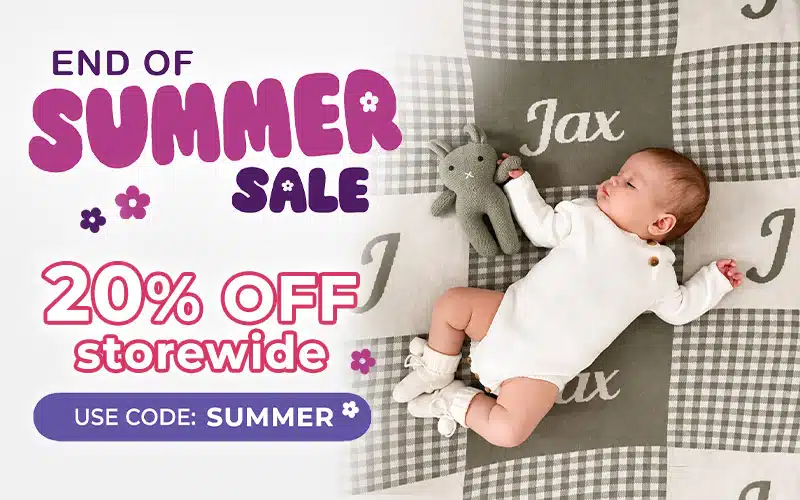 End of Summer Sale, 20% off sitewide, use code SUMMER